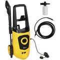 1800W High Pressure Washer with 6M Hose & Snow Foam Bottle - Yellow