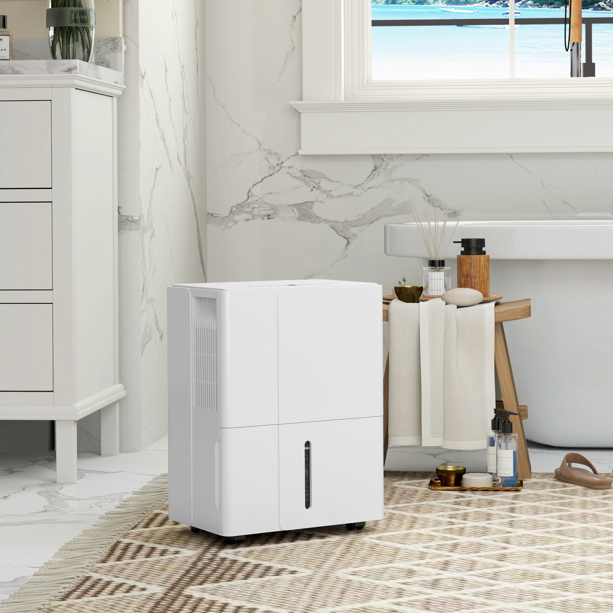 30L Dehumidifier for Clothes Drying with Timer and Filter - White