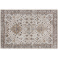 Vintage Area Rug, Non-Slip Washable Rug, Flannel Floor Carpet for Living Room, Bedroom, Dining Room, Home Office, 230 x 160 cm, Beige