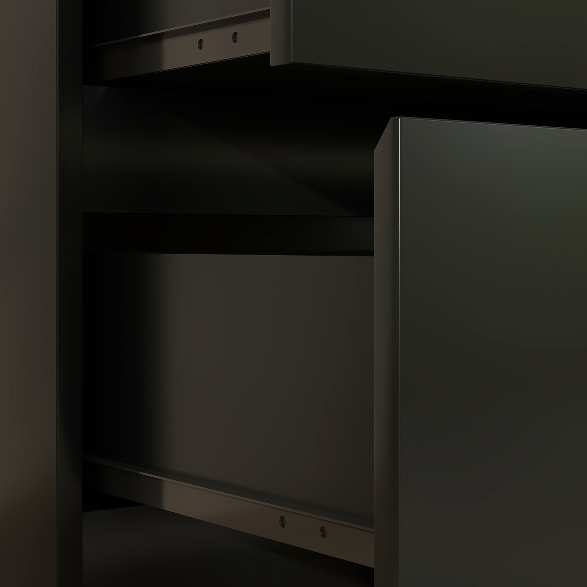 Chest of Drawers, 3-Drawer Storage Organiser Unit for Bedroom, Living Room, Black