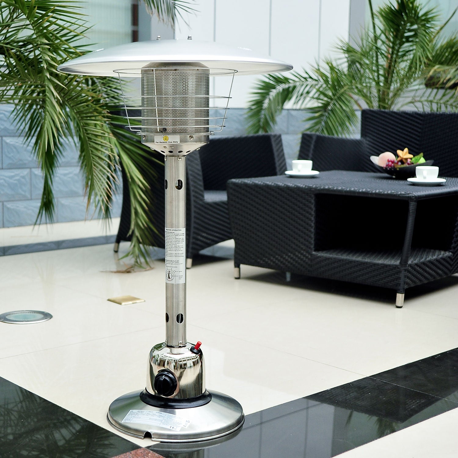 Outdoor Stainless Steel Table Top Gas Heater