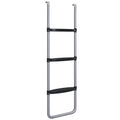 Galvanised Steel 2-3 Step Trampoline Ladder for 6-16ft Trampolines - Silver Tone