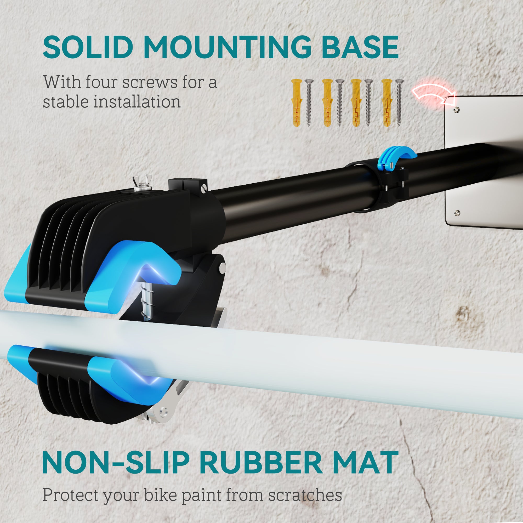 Bike Repair Stand, Wall Mount Bicycle Repair Rack with Adjustable Clamp, Bicycle Maintenance Rack for Road Mountain Bike, Bike Workstand for Home Garage or Workshop