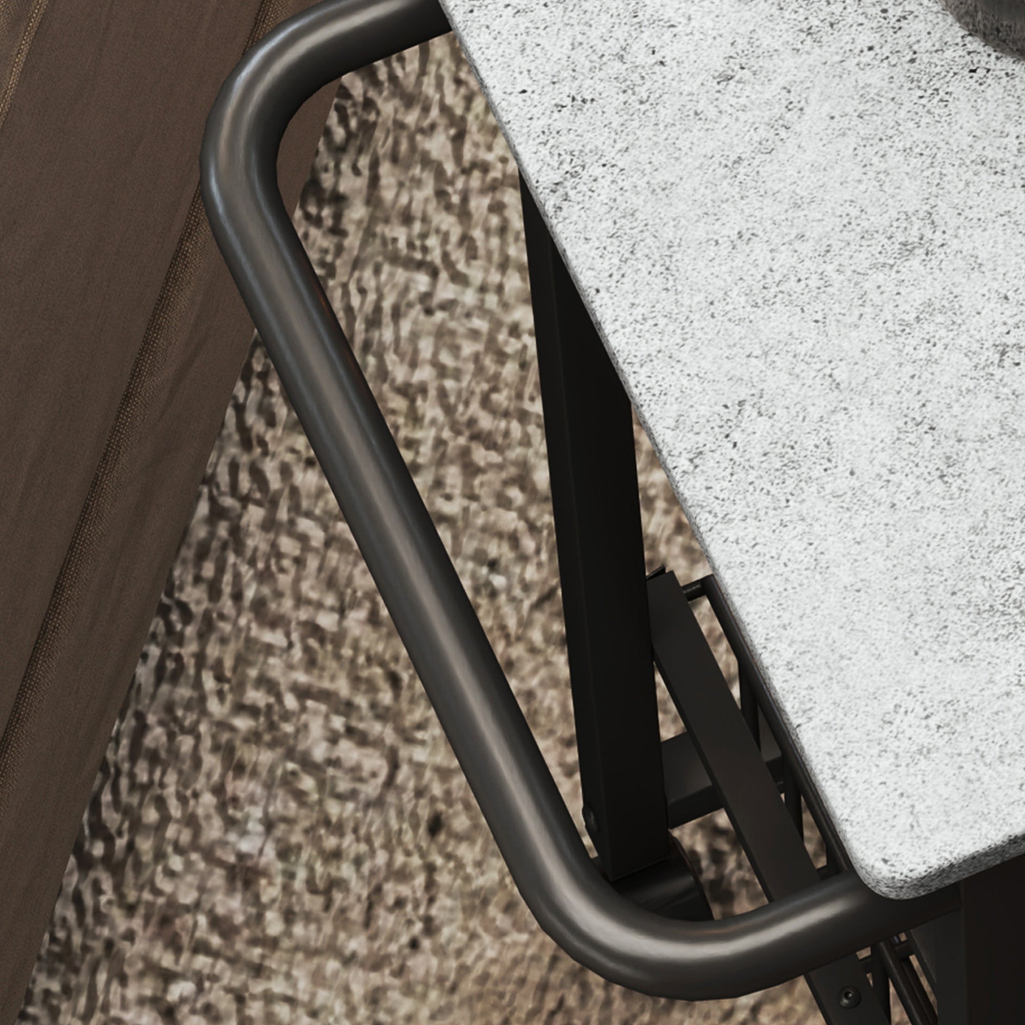 Four Basket Mobile Kitchen Island, with Brakes - Grey/Black