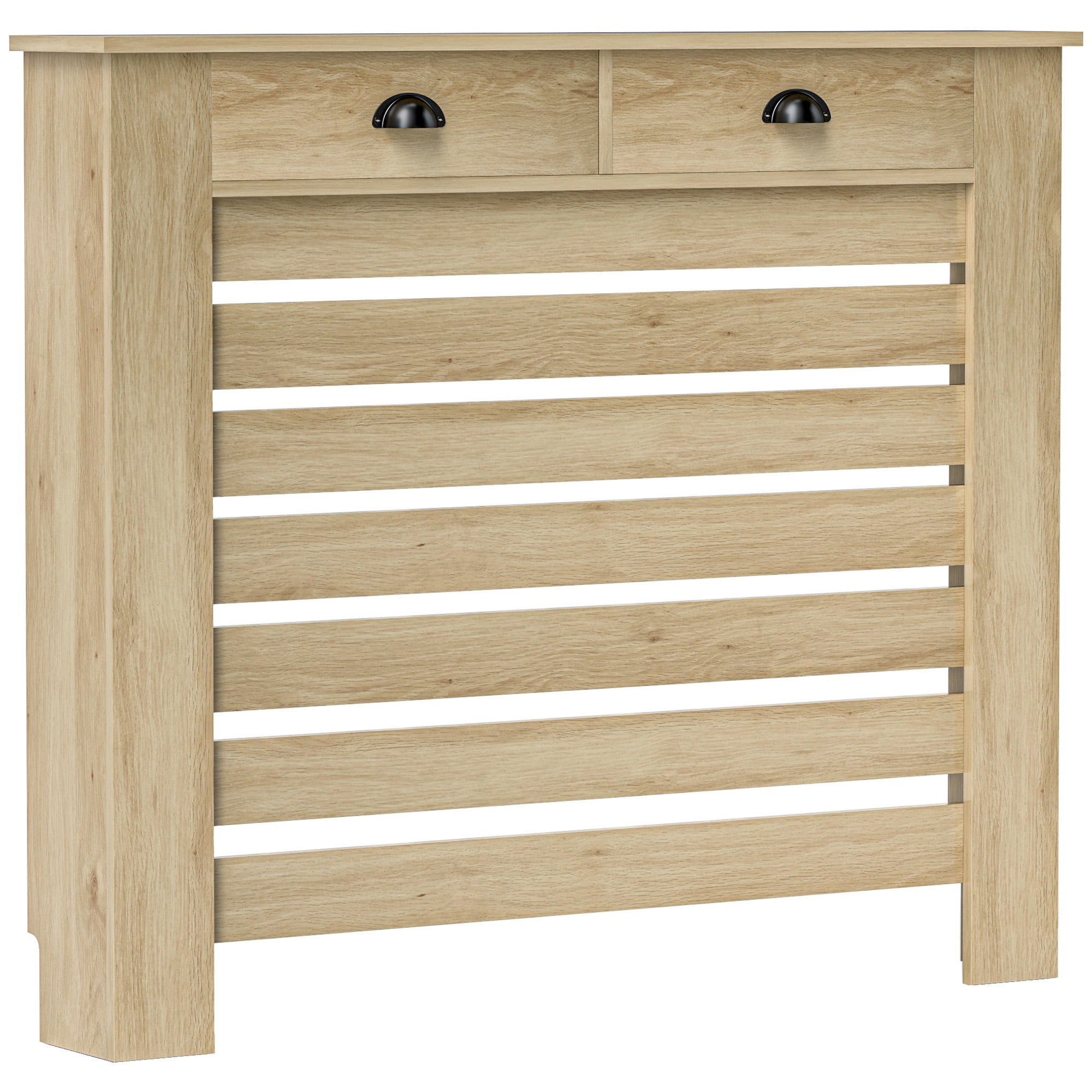 95.5H x 111Wcm Radiator Cover, with Drawer - Oak