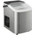 Ice Maker Machine Countertop, 9 Cubes Ready in 7 Mins, 12 KG in 24Hrs, 2 Sizes of Bullet, Self-Cleaning Ice Machine with Portable Handle, Scoop and Basket for Home Kitchen Office RV