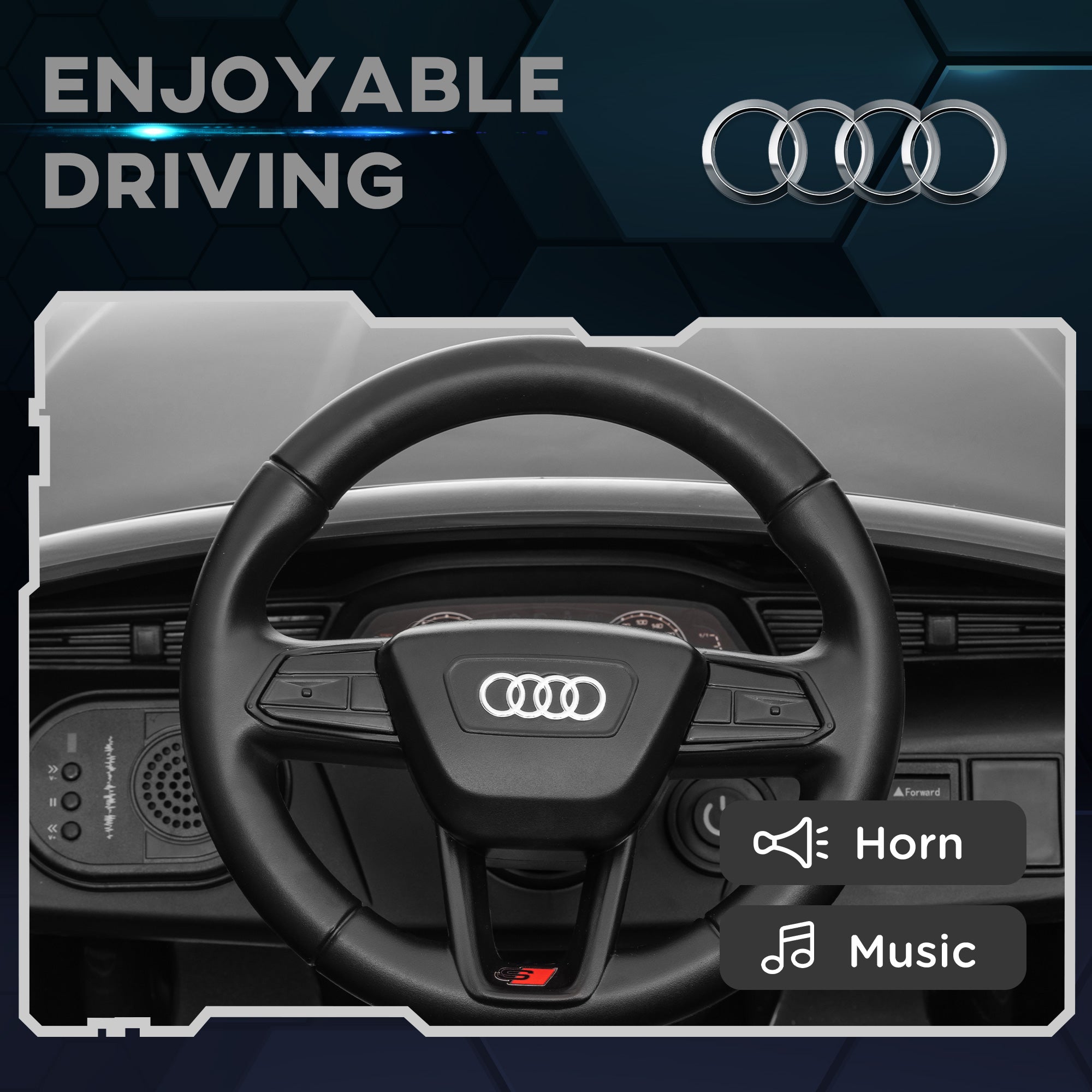 Audi Q8 e-tron Sportback 12V Ride On Car with Remote, Suspension, Headlights & Music - Grey
