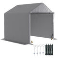 2 x 2m Metre Garden Storage Tent  with Waterproof Cover - Grey