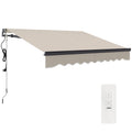 2.5 x 2m Electric Retractable Awning with Aluminium Frame - Beige