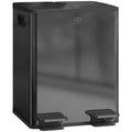 40L Dual Compartment Stainless Steel Kitchen Bin with Deodoriser Holders - Black