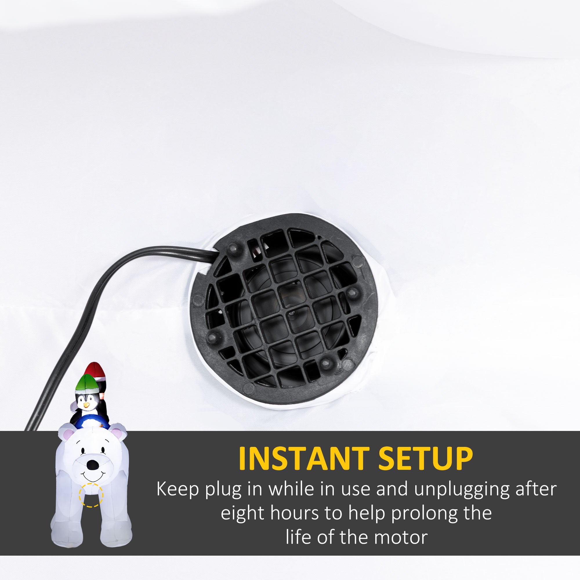 6.4ft Inflatable Polar Bear and Penguin Christmas Inflatable