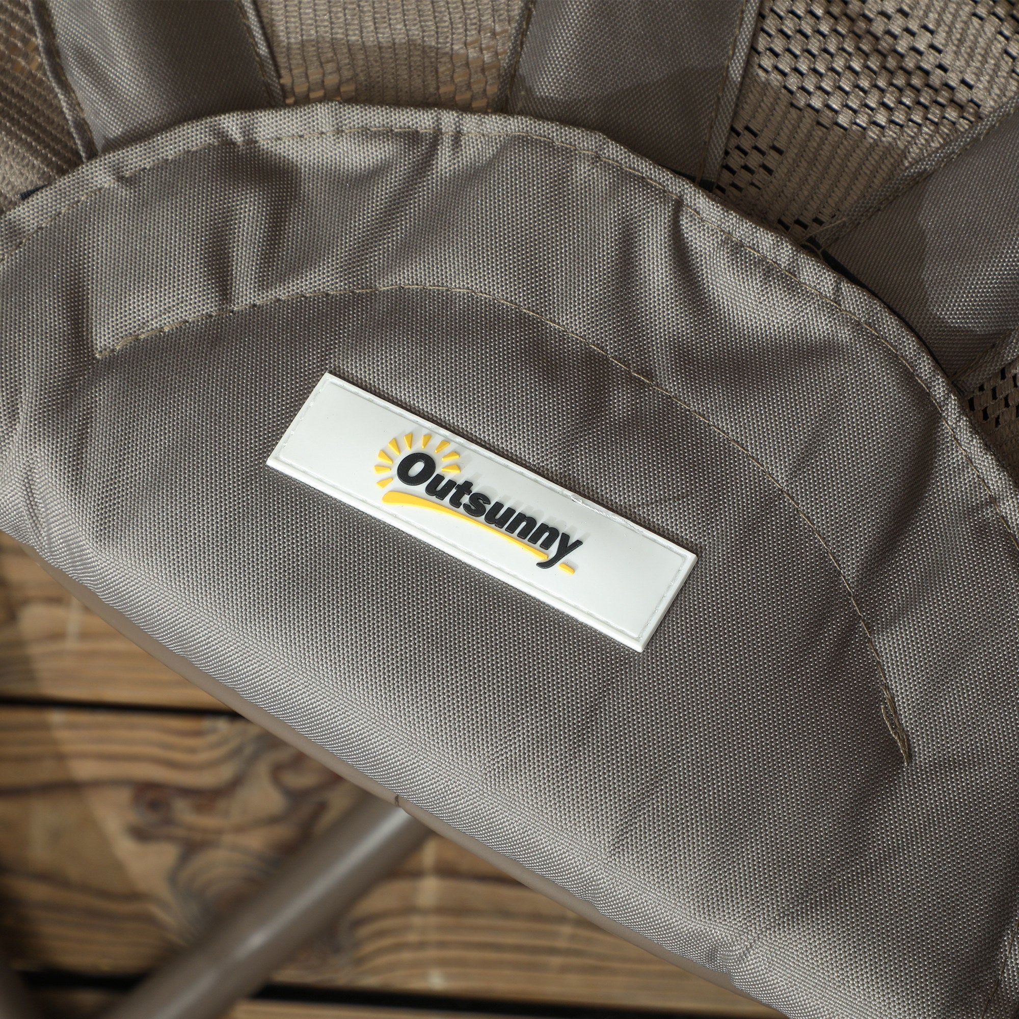 Swivel Egg Chair with Cushions and Metal Frame - Sand Brown