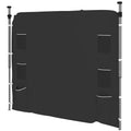 Replacement Gazebo Sidewall 195 x 295 cm with Storage Pockets - Black