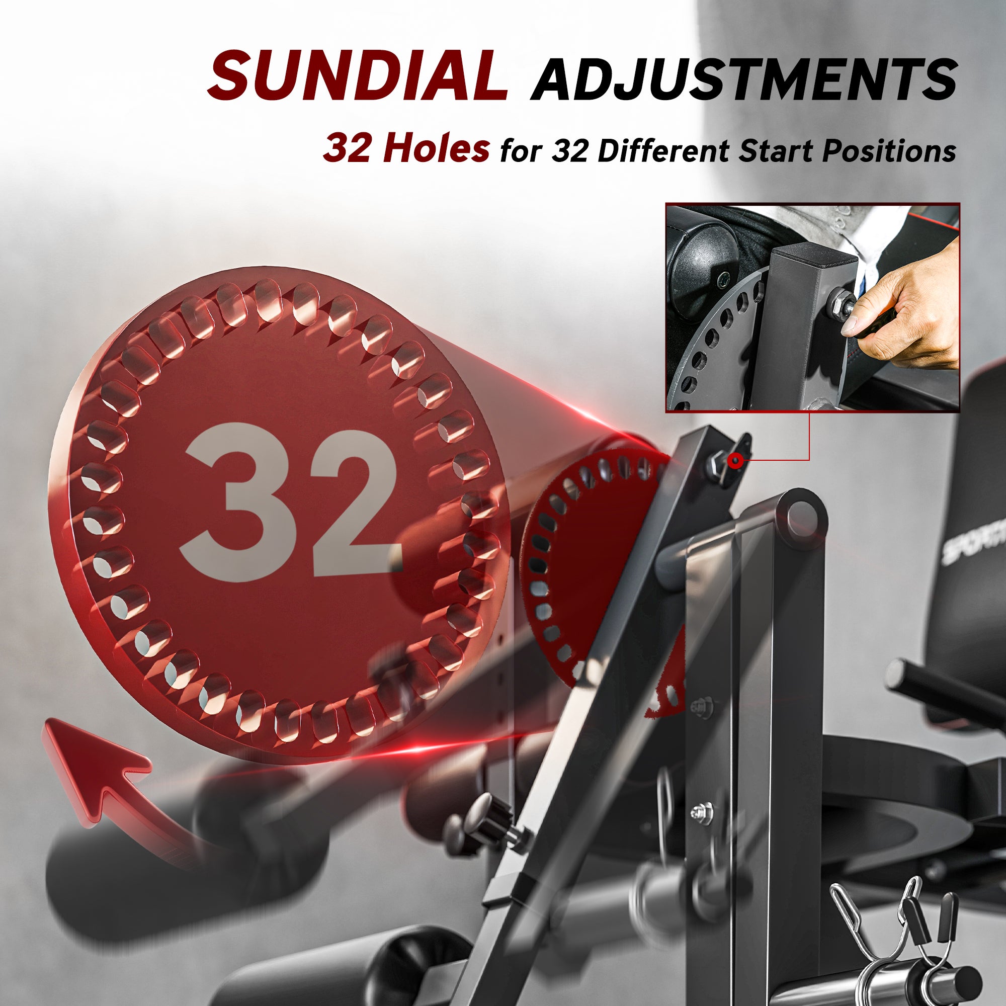 Seated Leg Extension and Curl Machine, Adjustable Leg Raise Machine and Curl Machine with Plate Loaded for Hip, Thigh, Lower Body Workout