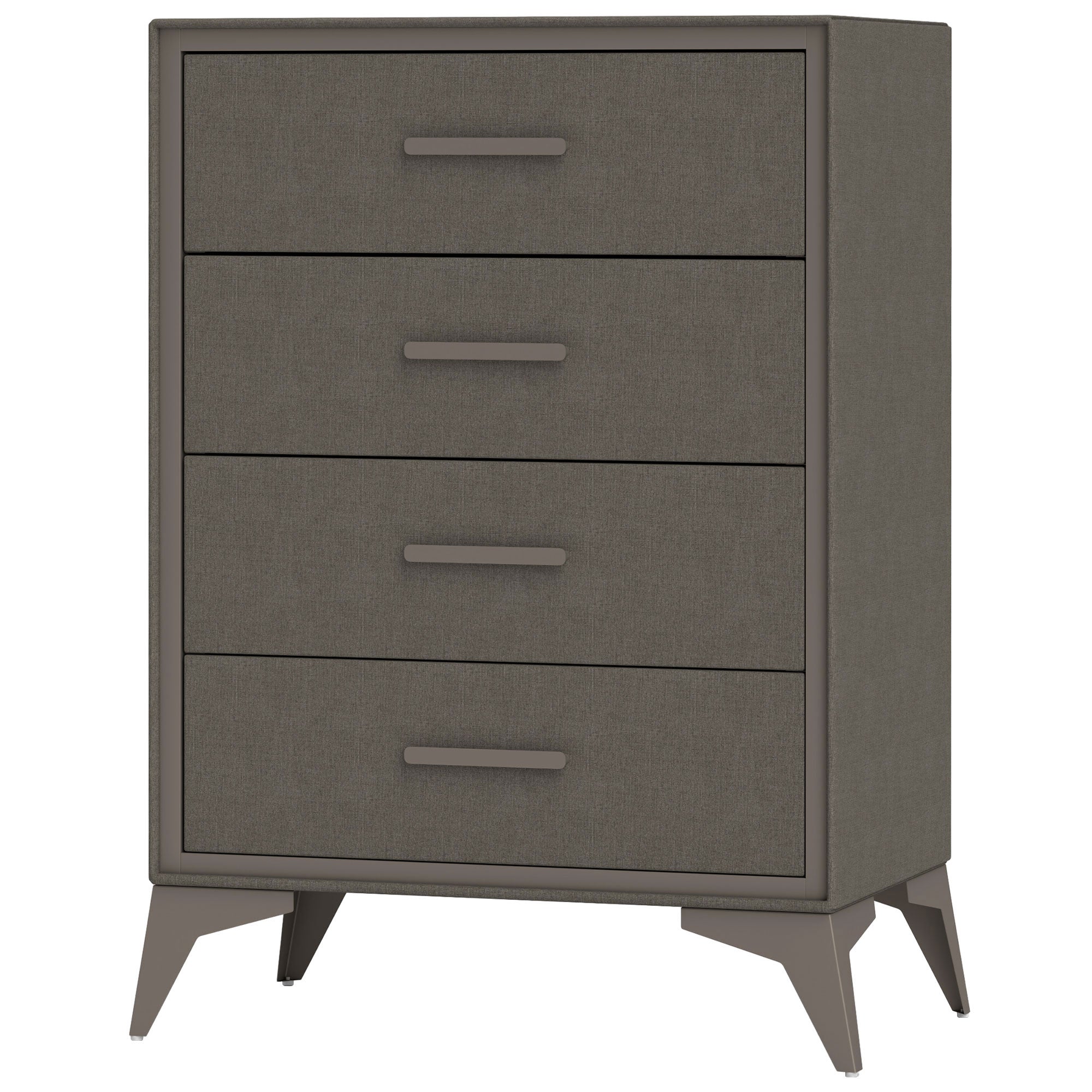 Chest of Drawers, 4 Drawer Fabric Dresser with Steel Frame for Bedroom, Living Room, Easy to Assemble, Brown