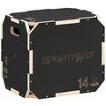 Non-Slip Plyo Box, Corner-free Wooden Jump Box, 31 x 36 x 41 cm