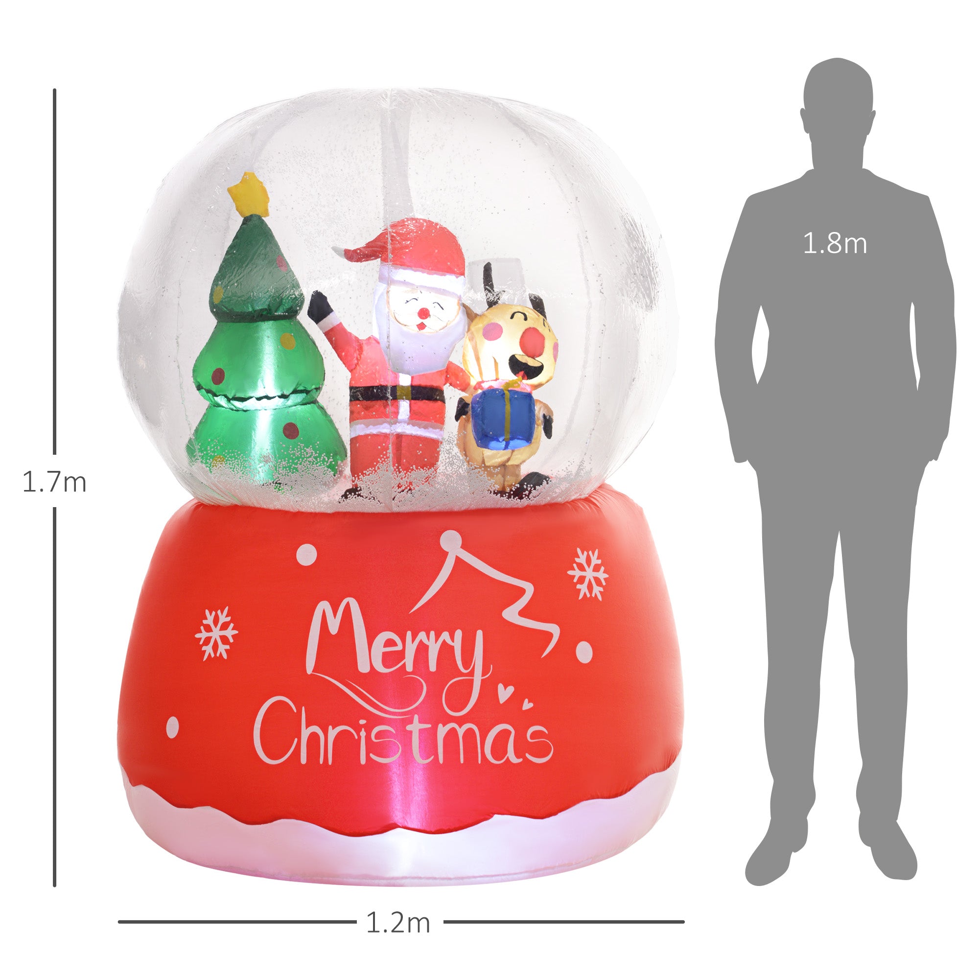 5.5ft Inflatable Snow Globe Christmas Decoration