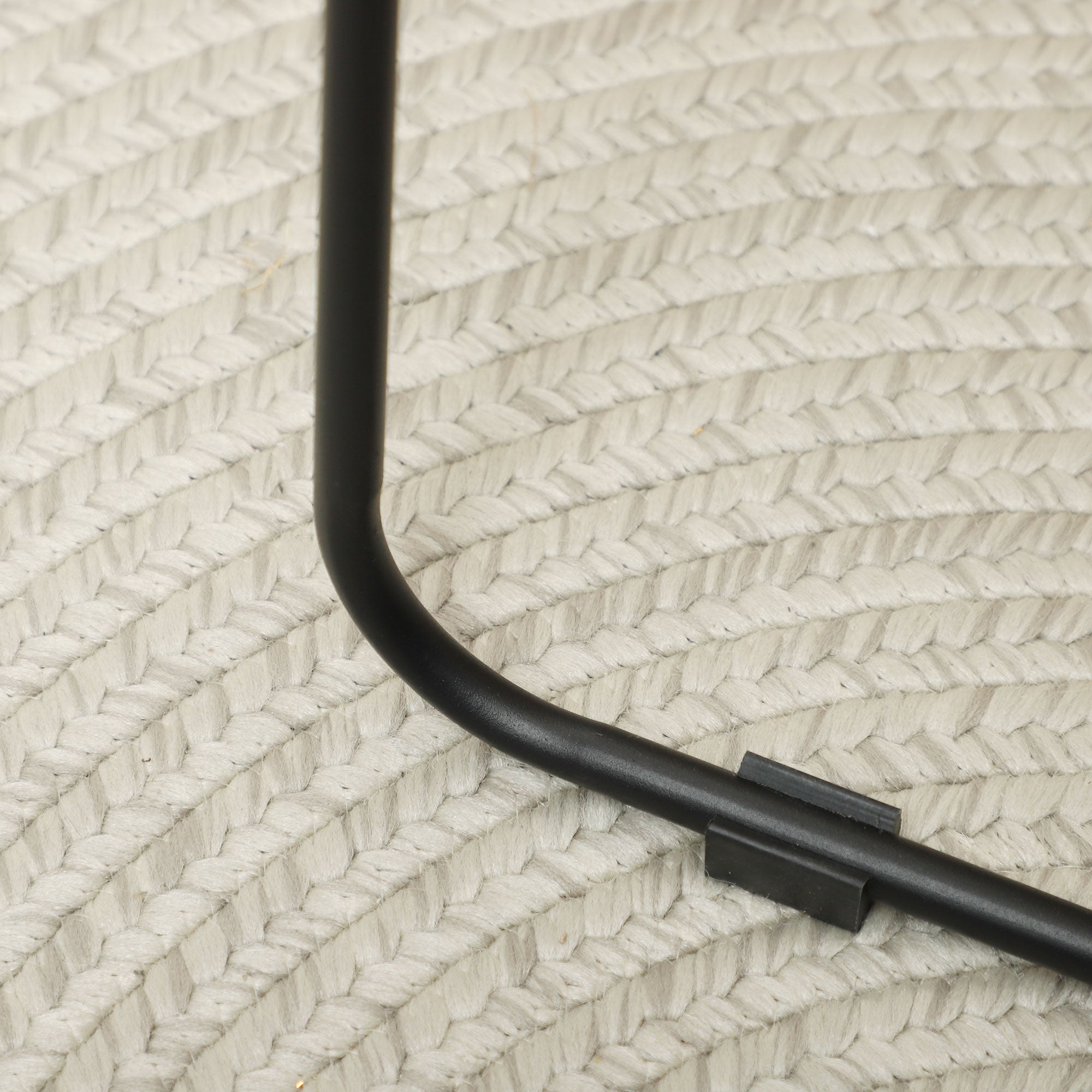 Wavy Velvet-Feel Full Length Mirror - White