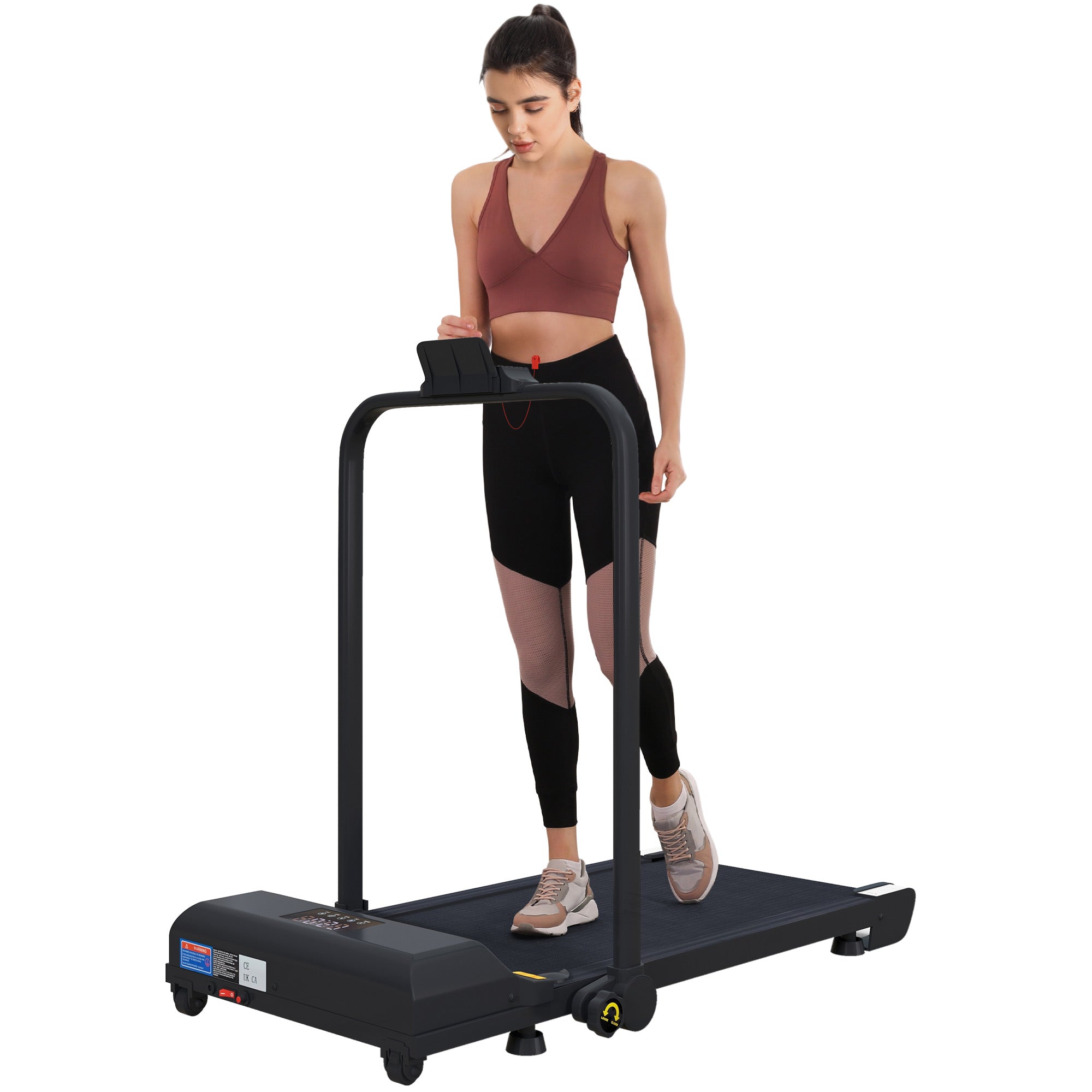 2.5HP Walking Pad Treadmill, Folding Under Desk Treadmill Walking Machine, 1-10KM/H, with Remote Control