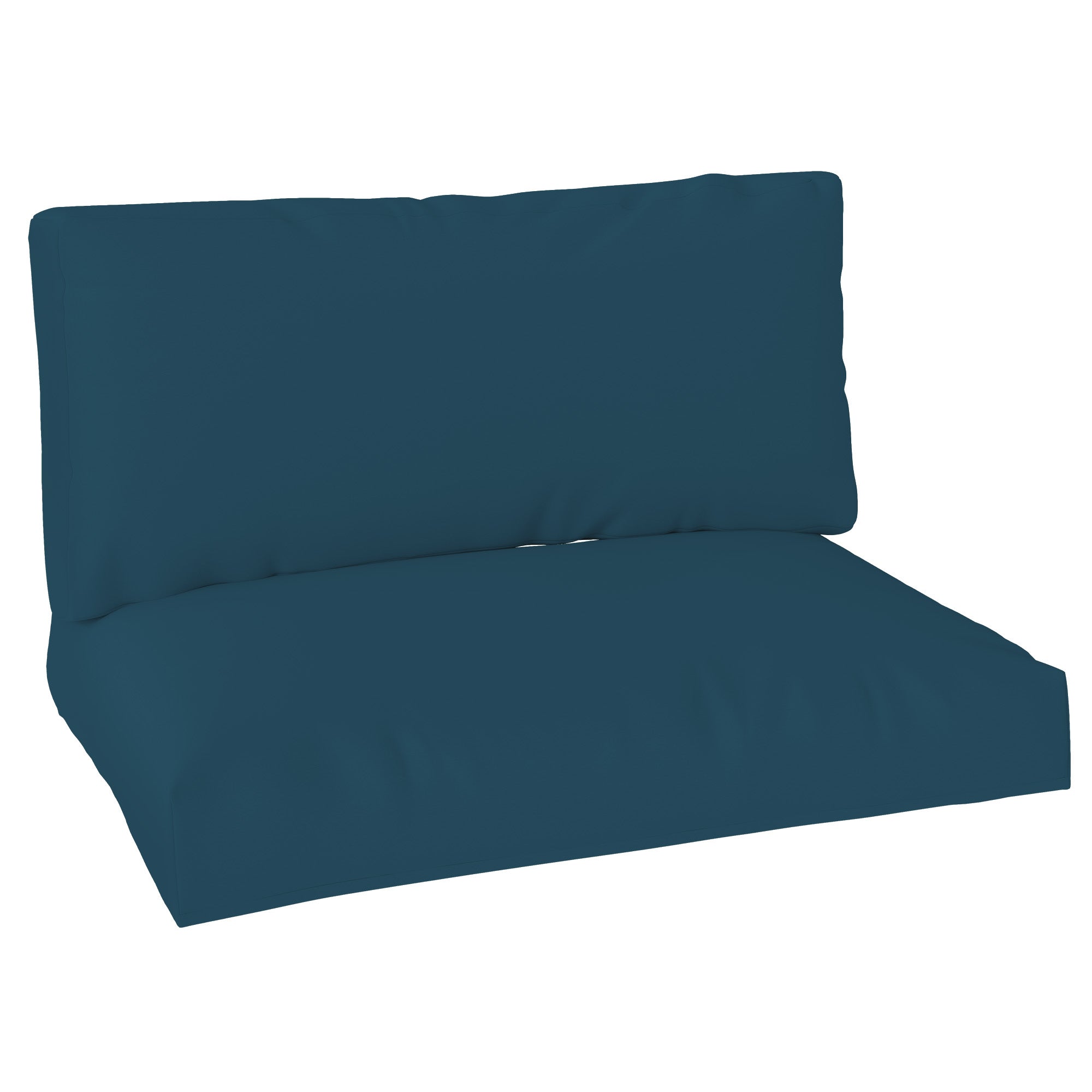 2 Seater Outdoor Pallet Furniture Cushions 20cm Thick UPF20+ 220gsm Fabric - Navy Blue