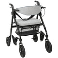 Rollator Walker Wheelchair, with Seat - Grey