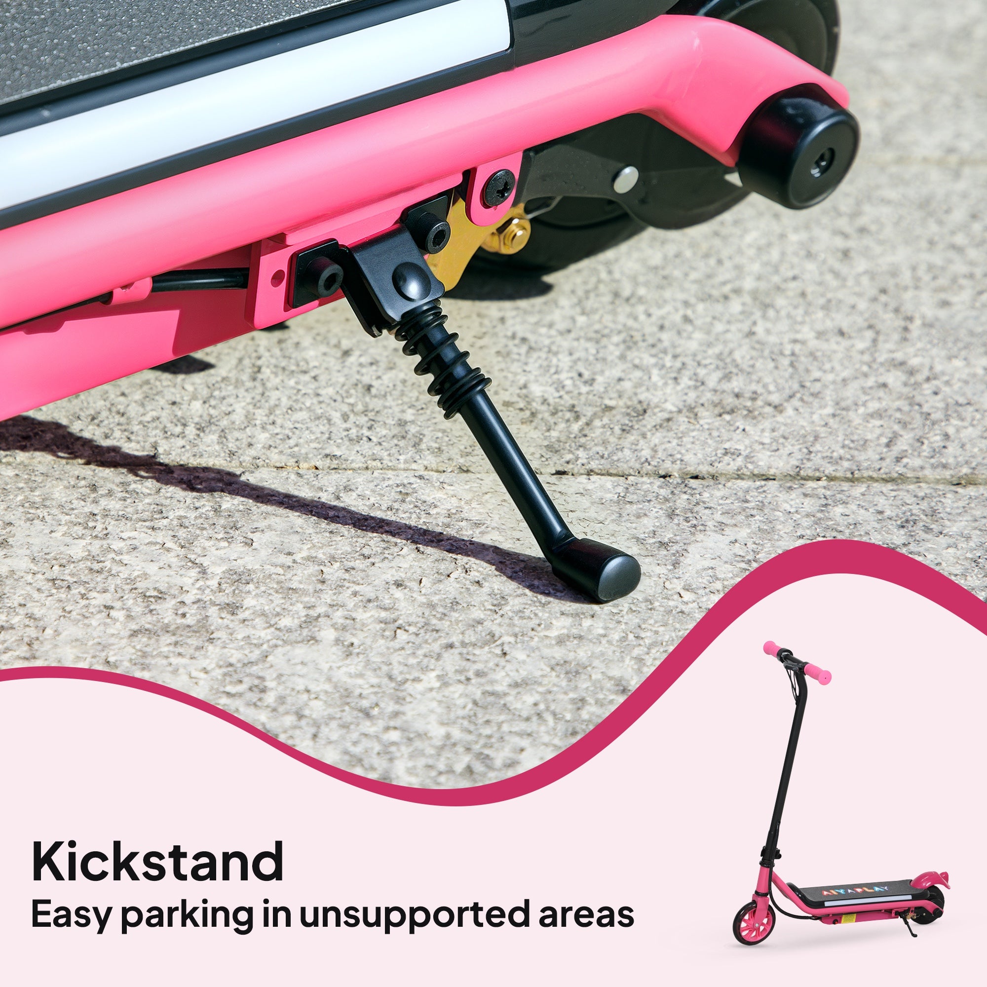 Electric Scooter for Kids Ages 6-14, with Dual Brakes, Flash Wheel and Colourful Light, Kids Electric Scooter E Scooter, Up to 12 KM/H & 10 KM, Pink