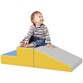 2 Piece Toddler Soft Play Climb and Crawl Set 12-36 Months - Grey