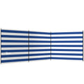 4 Pole Camping Windbreaks, Beach Wind Shield Shelter with Carry Bag and Steel Poles, 540cm x 150cm, Dark Blue