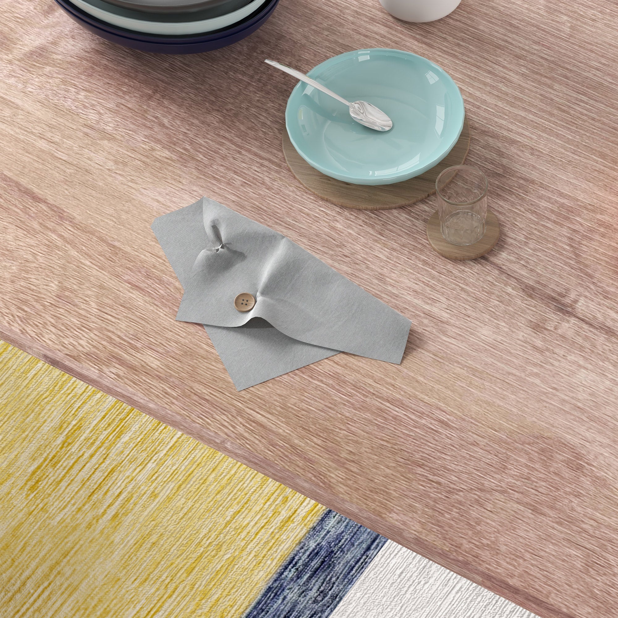 Five-Piece Compact Dining Table and Chairs Set - Brown/White