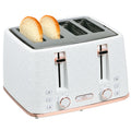 Four-Slice Honeycomb Toaster with 7 Toasting Levels - White