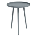 Round Garden Coffee Table, Outdoor Side Table with Rounded Steel Edge, Ø40 x 50H cm, Grey