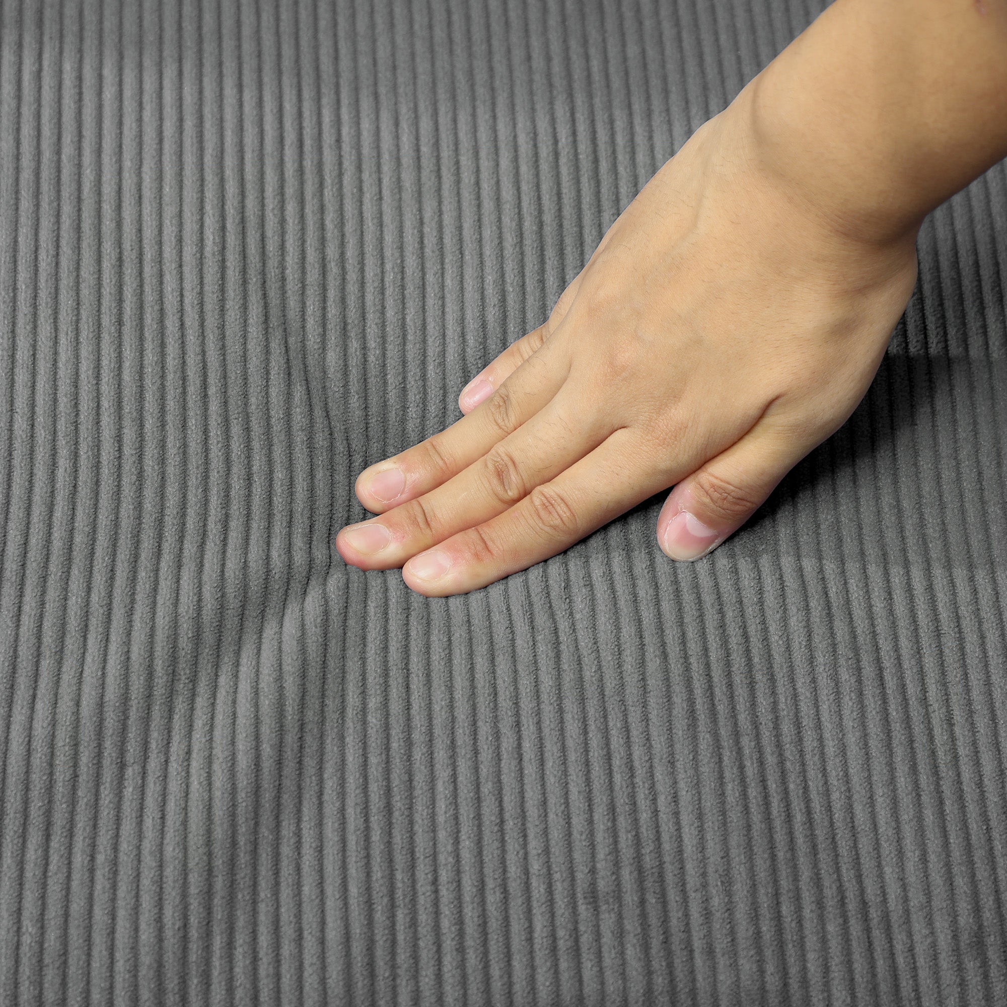 Small Two-Seater Corduroy Sofa - Grey