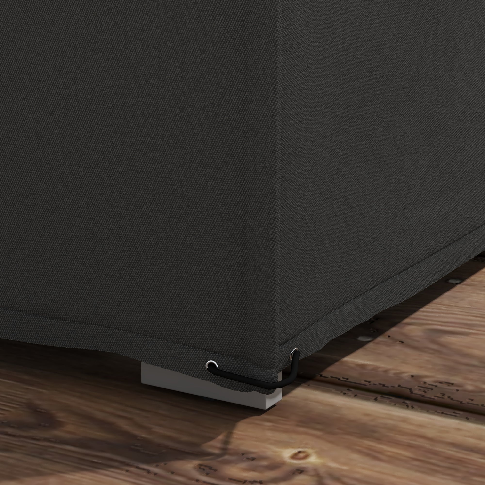 Waterproof Outdoor Furniture Cover 155x222cm Oxford Fabric Black