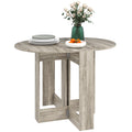 Space-Saving Folding Drop Leaf Dining Table for Small Spaces - Grey
