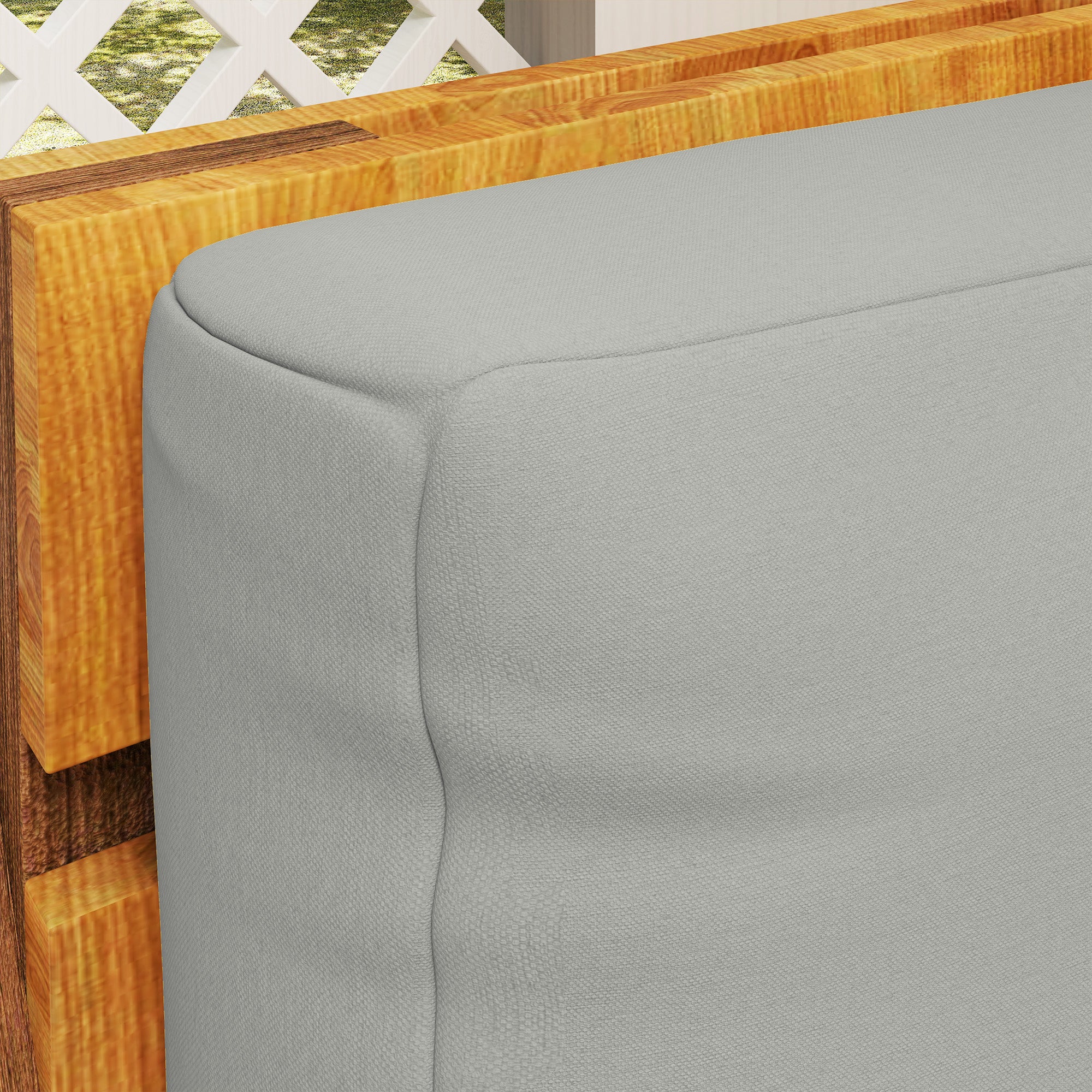 2 Seater Pallet Furniture Cushions Pallet Cushions, UPF20+ 220gsm Fabric, 20 cm Thick Outdoor Seat Pads, Light Grey