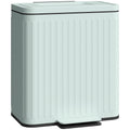 40L Dual Compartment Rubbish Bin, with Soft-Close Lid - Green