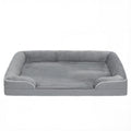 Dog Sofa Bed, Washable Pet Bed with Removable Cover and Non-Slip Bottom for Small, Medium and Large Dogs, Grey