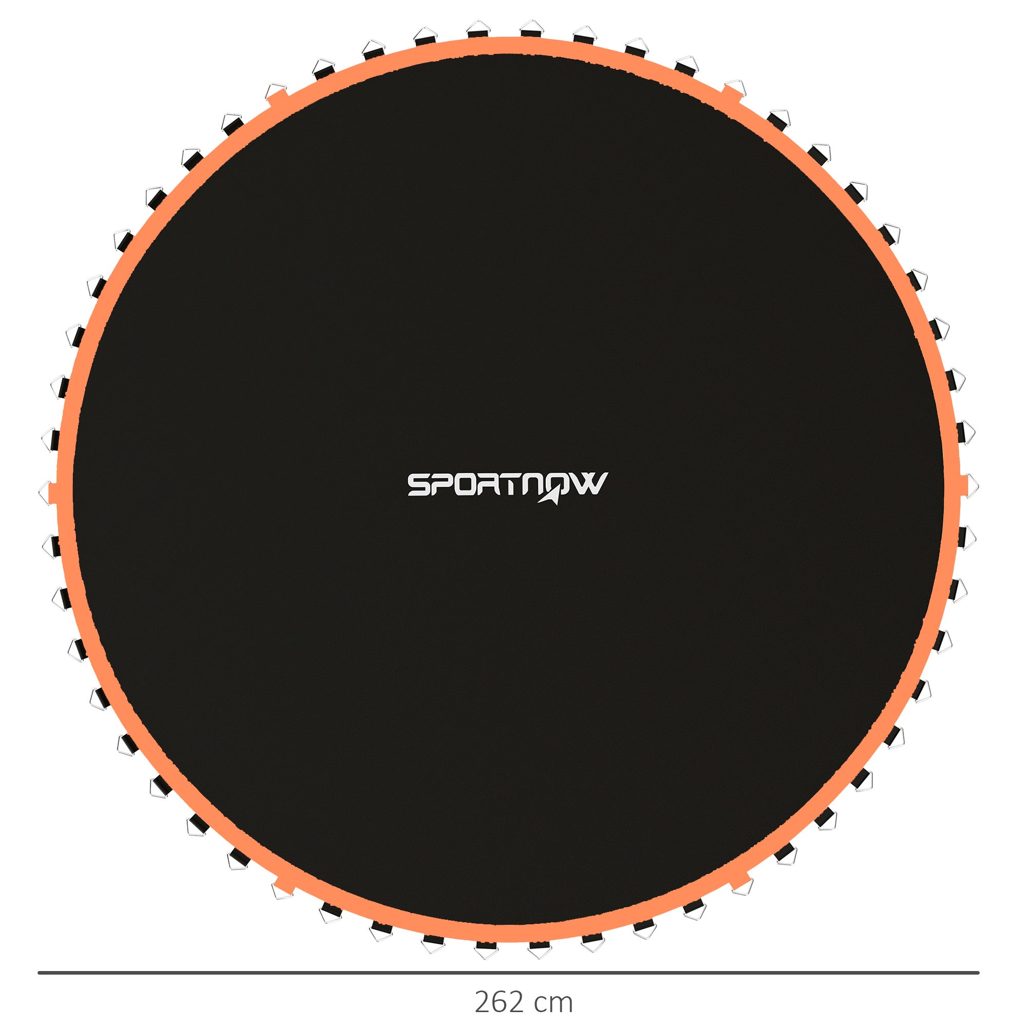 10ft Trampoline Replacement Mat with 54 V-Hooks & Spring Pull Tool for 14cm Springs - Orange