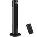 28dB Tower Fan for Bedroom, 36 inch, 8 m/s Velocity Standing Cooling Fan with 80° Oscillating, BLDC Motor, 12 Speeds, LED Display, 4 Modes, 12H Timer, Remote Control, Black