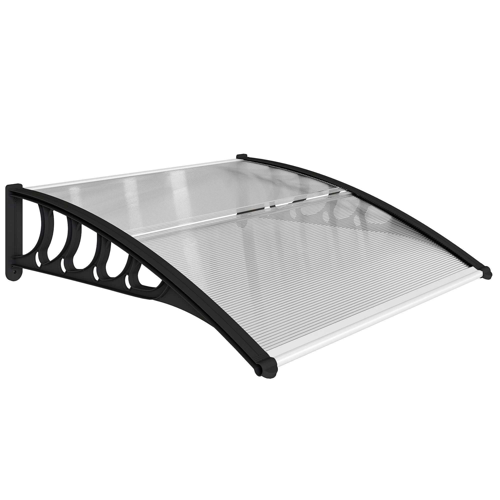Front Door Canopy, Outdoor Awning, Rain Shelter for Window, Porch and Front/Back Door, 103 x 96.5 cm, Clear