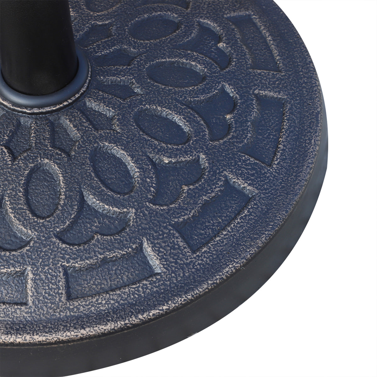 12kg Round Resin Garden Parasol Base for 38mm & 48mm Umbrella Poles - Bronze Tone