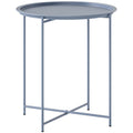 Steel Removable Tray Top Garden Table - Blue Grey