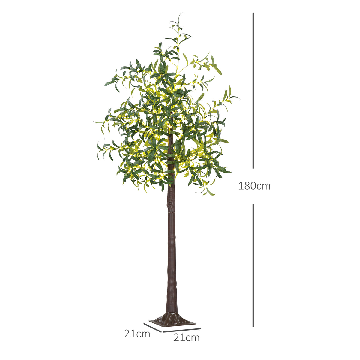 300 LED Decorative Artificial Olive Tree Light 180cm - Green
