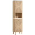 Slim Bathroom Cabinet with Silent Drawer Rail for Scandinavian, Japanese Styles - Wood-Effect