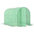 3 x 2 x 2m Polytunnel Greenhouse with Galvanised Steel Frame - Green