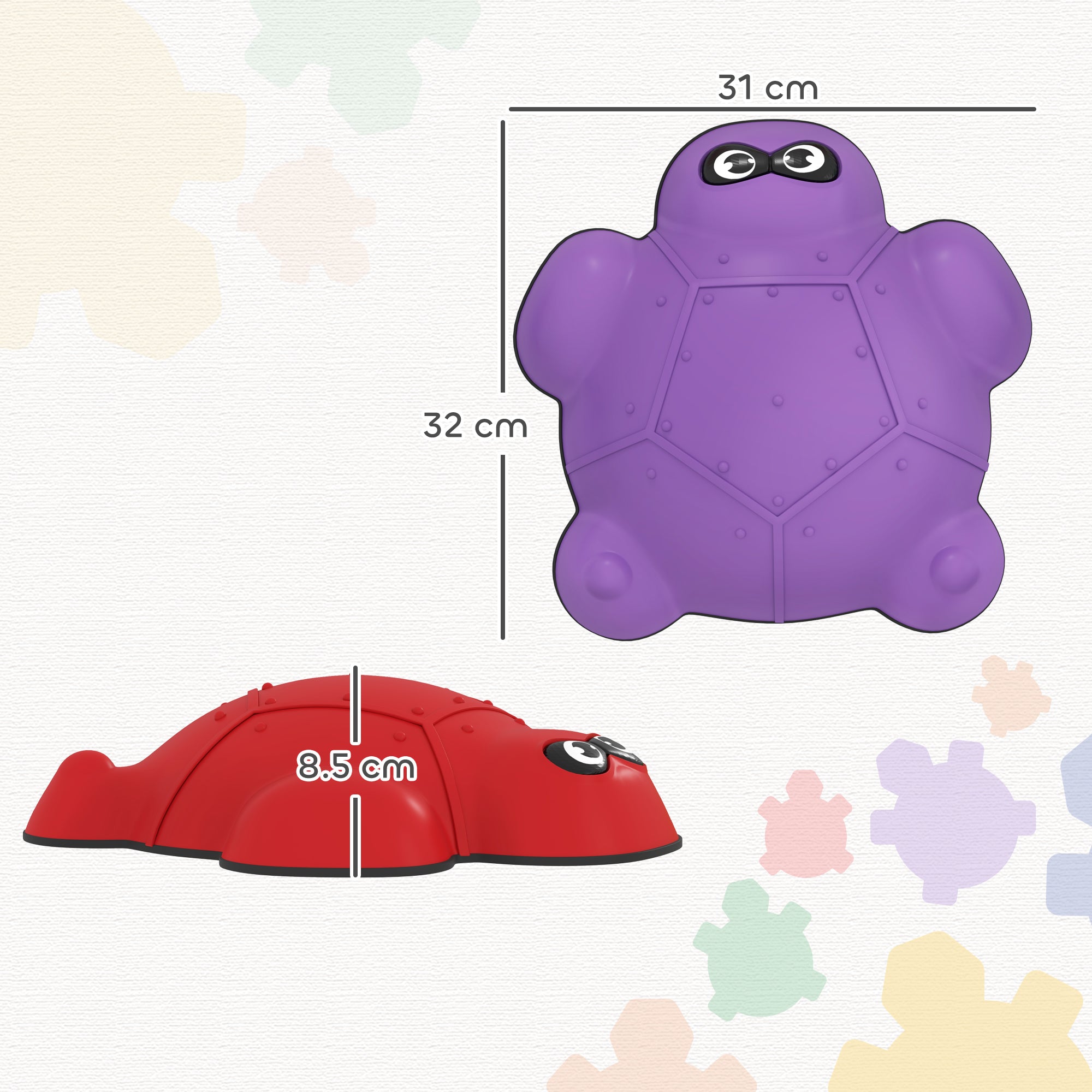 9 PCS Balance Stepping Stones with Non-slip Edge, Indoor Outdoor Obstacle Courses for Kids Ages 3-8 Years, Multicoloured