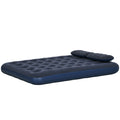 King Size Inflatable Air Bed with Built-In Pump for Comfort - Blue