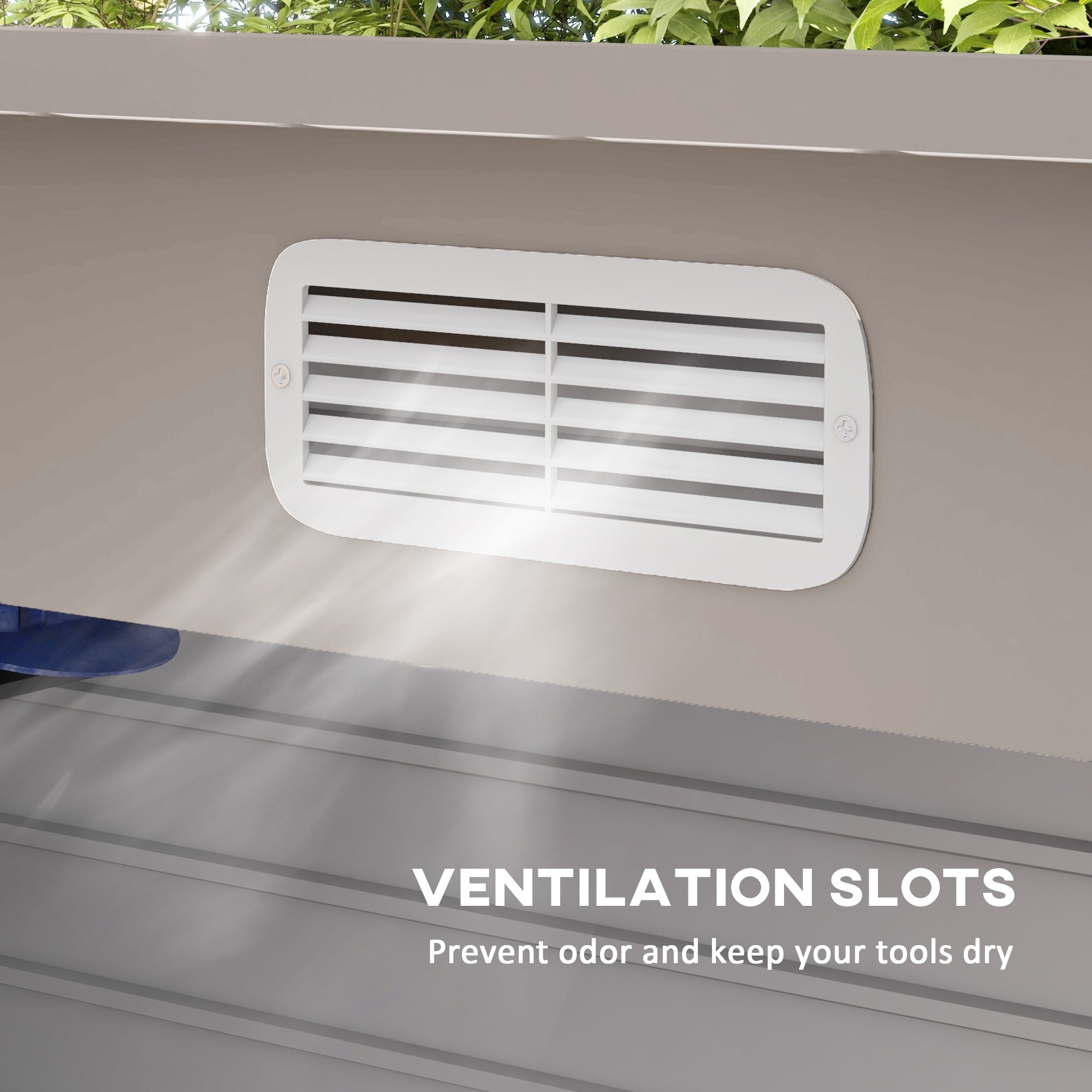 3.7 x 7.9ft Galvanised Steel Garden Shed with Latched Door Light Grey