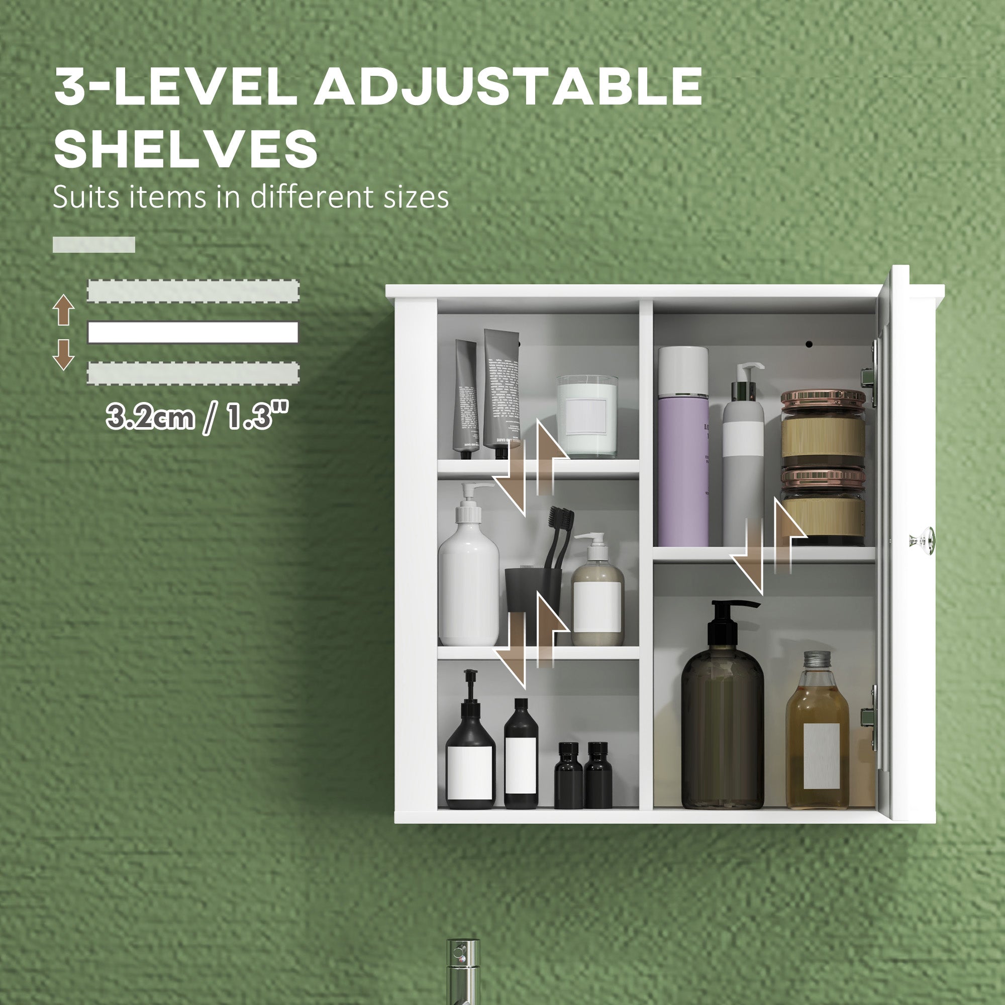 Clean and Simple Bathroom Storage Cabinet - White