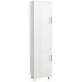 Tall Freestanding Bathroom Cabinet with Adjustable Shelves and Double Doors - White